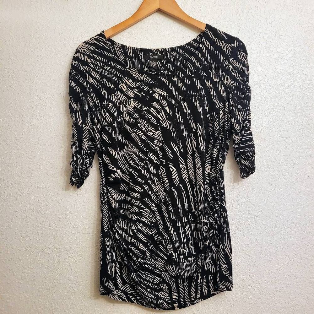 Alfani ruched sleeve & sides blouse: Flattering,  Comfy,  Effortless,  Essential